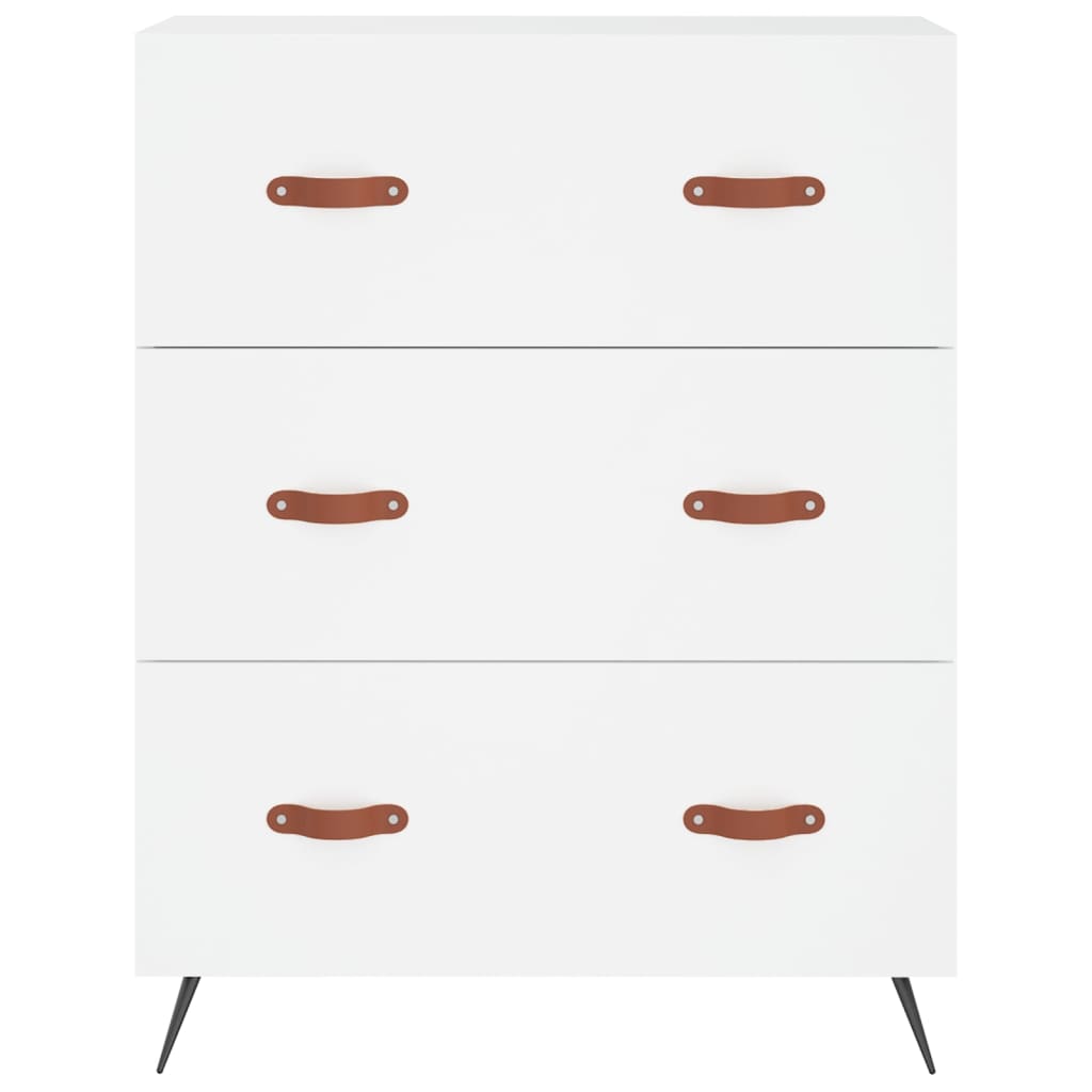 Hoge kast 69,5x34x180 cm bewerkt hout wit is nu te koop bij PeponiXL, paradijselijk wonen!