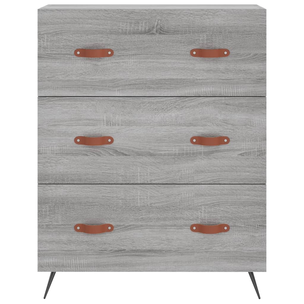 Hoge kast 69,5x34x180 cm bewerkt hout grijs sonoma eikenkleurig is nu te koop bij PeponiXL, paradijselijk wonen!