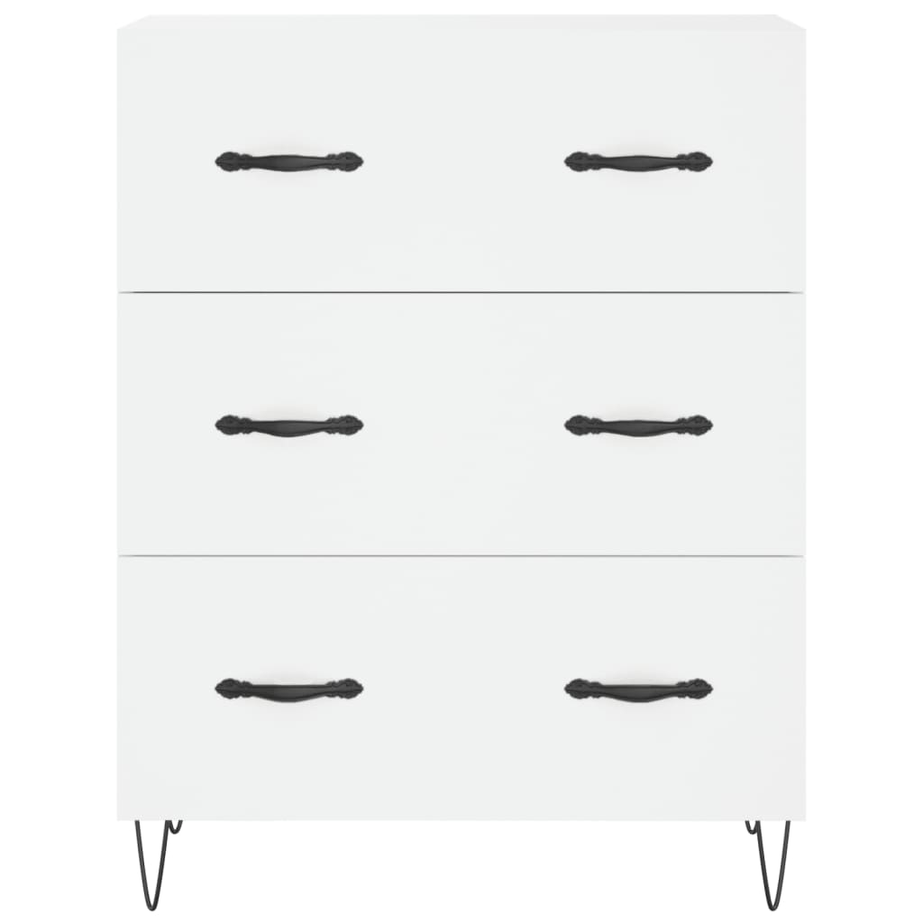 Hoge kast 69,5x34x180 cm bewerkt hout wit is nu te koop bij PeponiXL, paradijselijk wonen!