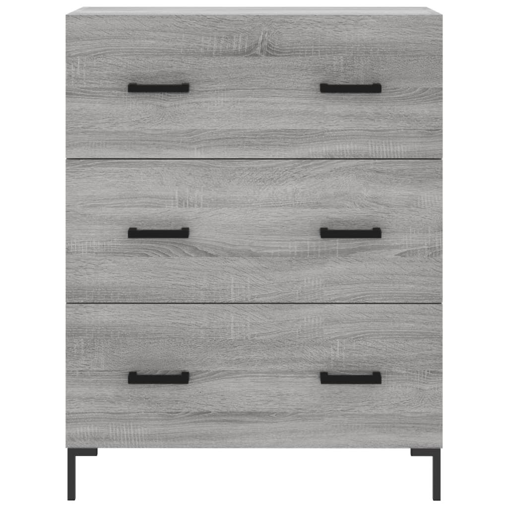 Hoge kast 69,5x34x180 cm bewerkt hout grijs sonoma eikenkleurig is nu te koop bij PeponiXL, paradijselijk wonen!