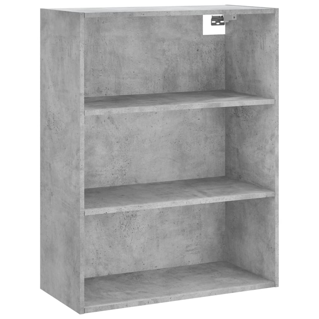 Hoge kast 69,5x34x180 cm bewerkt hout betongrijs is nu te koop bij PeponiXL, paradijselijk wonen!