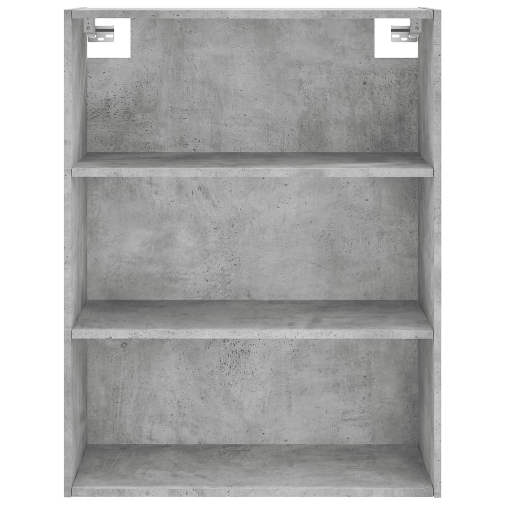 Hoge kast 69,5x34x180 cm bewerkt hout betongrijs is nu te koop bij PeponiXL, paradijselijk wonen!
