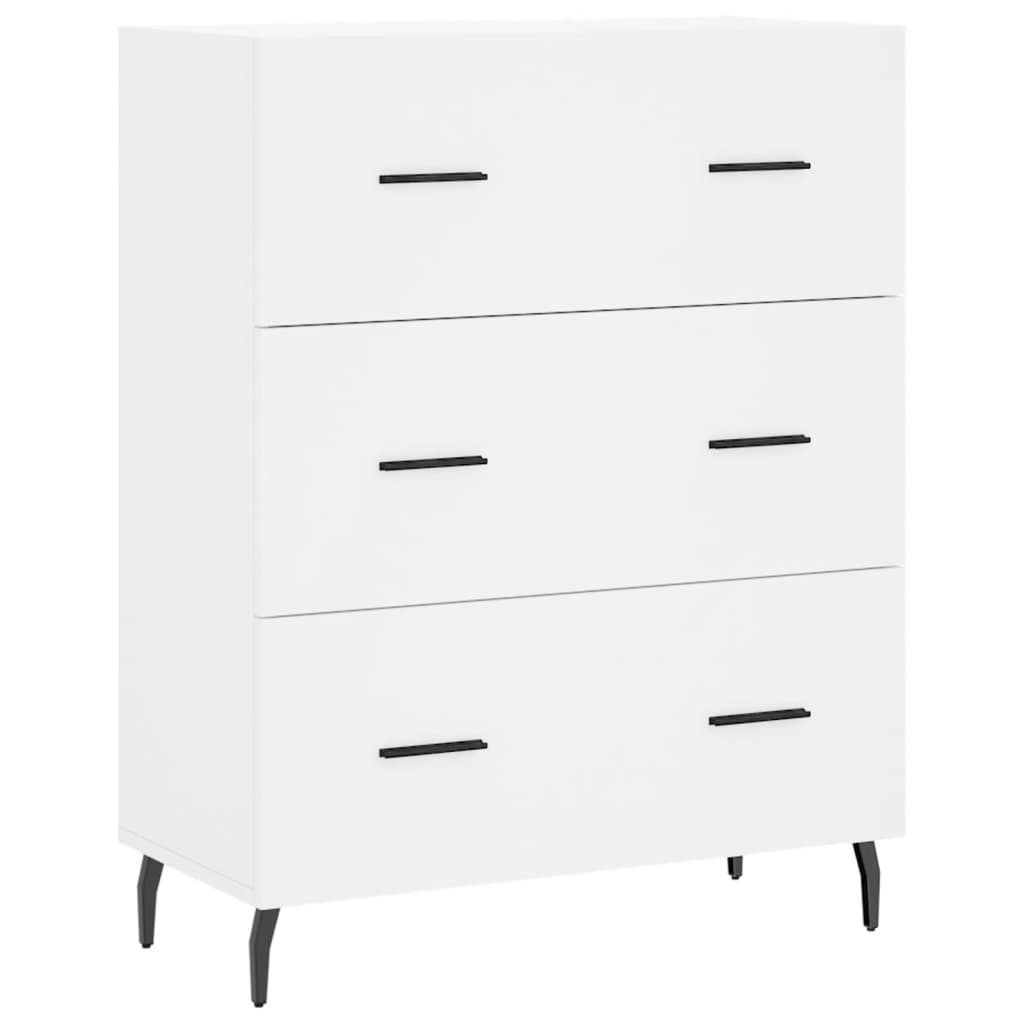 Hoge kast 69,5x34x180 cm bewerkt hout wit is nu te koop bij PeponiXL, paradijselijk wonen!
