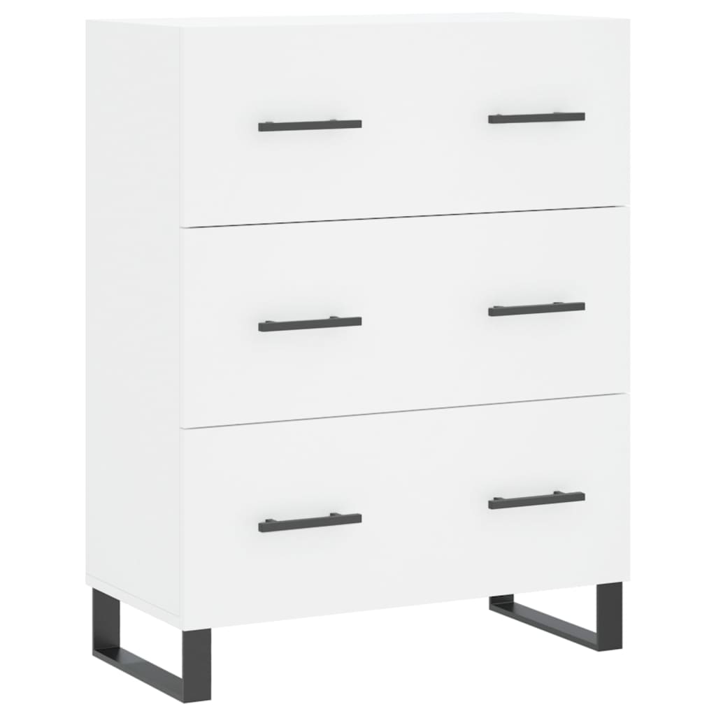 Hoge kast 69,5x34x180 cm bewerkt hout wit is nu te koop bij PeponiXL, paradijselijk wonen!