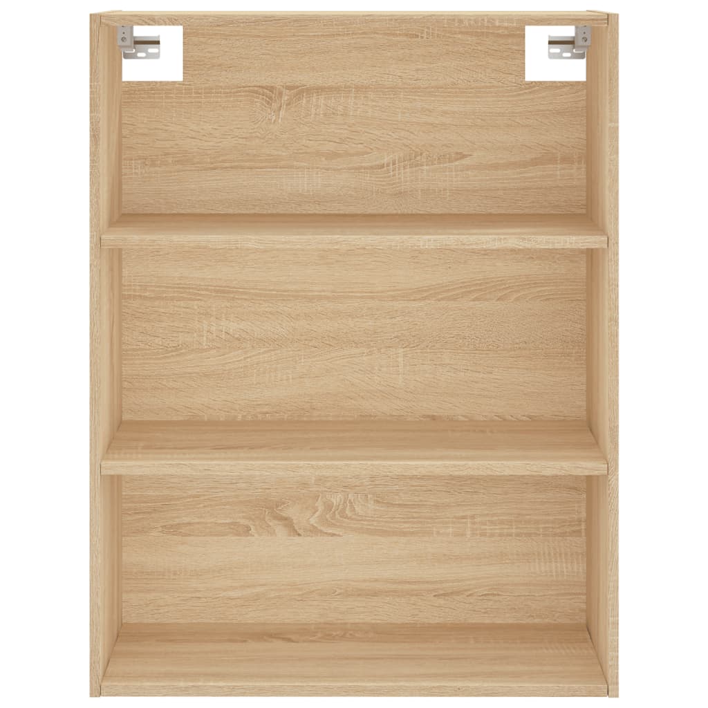 Hoge kast 69,5x34x180 cm bewerkt hout sonoma eikenkleurig is nu te koop bij PeponiXL, paradijselijk wonen!