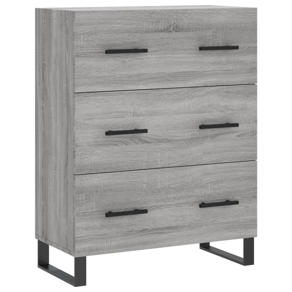 Hoge kast 69,5x34x180 cm bewerkt hout grijs sonoma eikenkleurig is nu te koop bij PeponiXL, paradijselijk wonen!