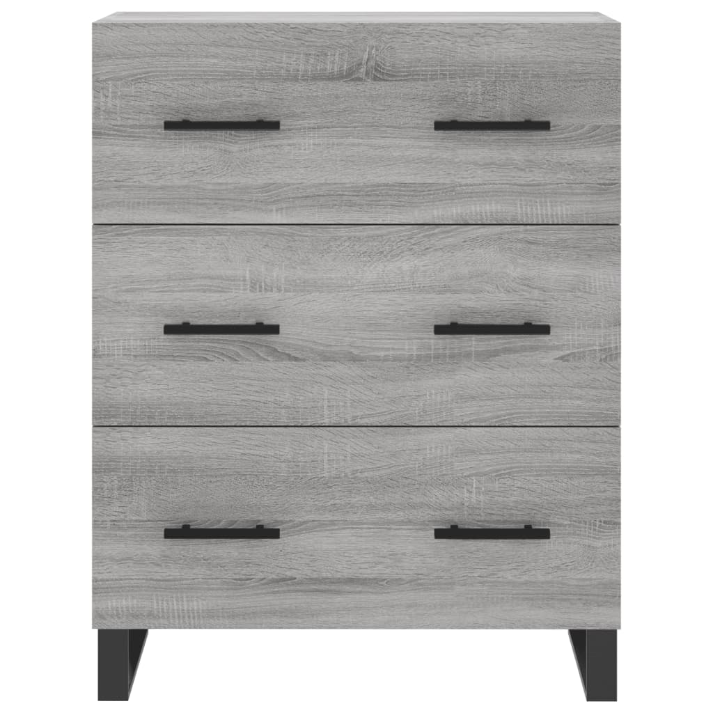 Hoge kast 69,5x34x180 cm bewerkt hout grijs sonoma eikenkleurig is nu te koop bij PeponiXL, paradijselijk wonen!