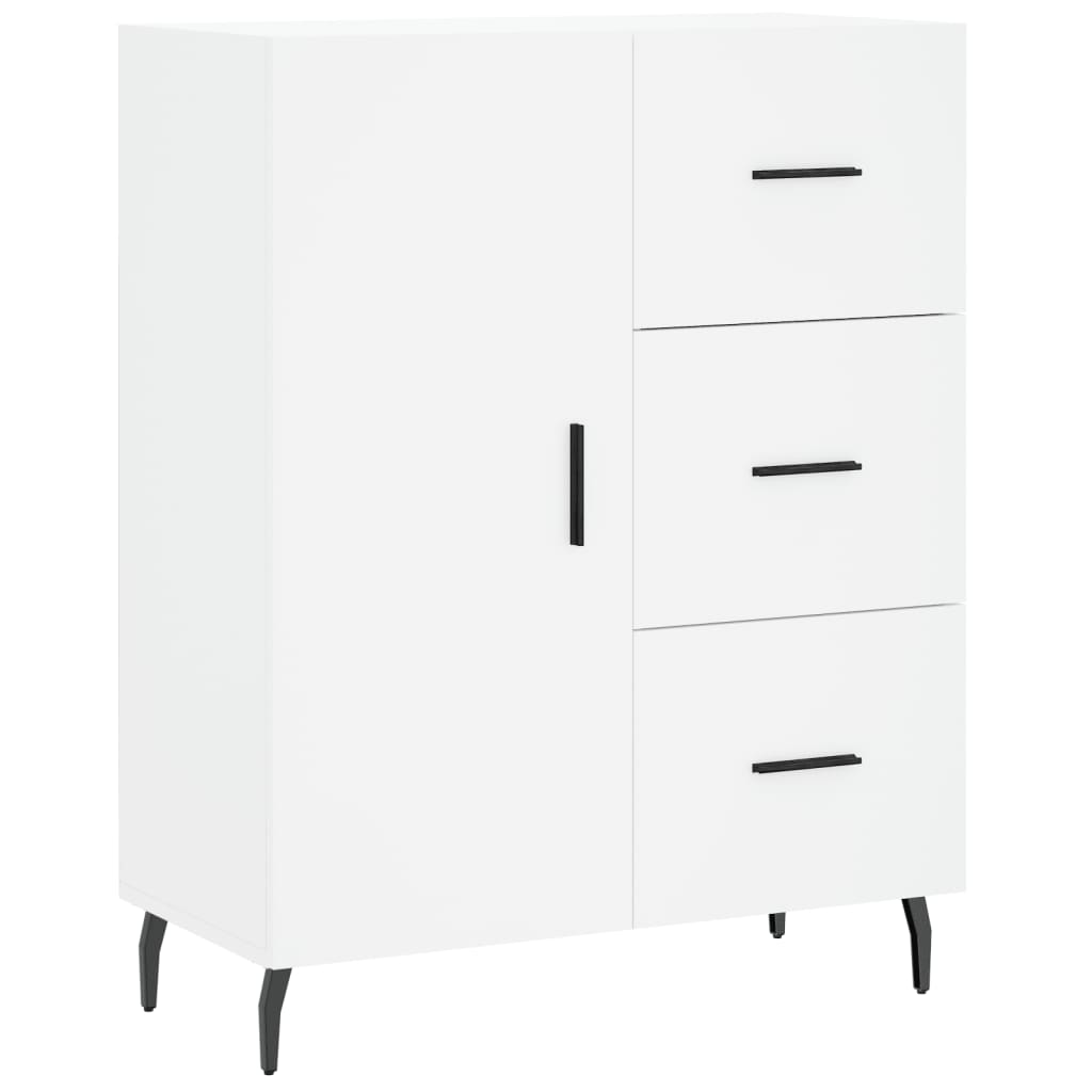 Hoge kast 69,5x34x180 cm bewerkt hout wit is nu te koop bij PeponiXL, paradijselijk wonen!