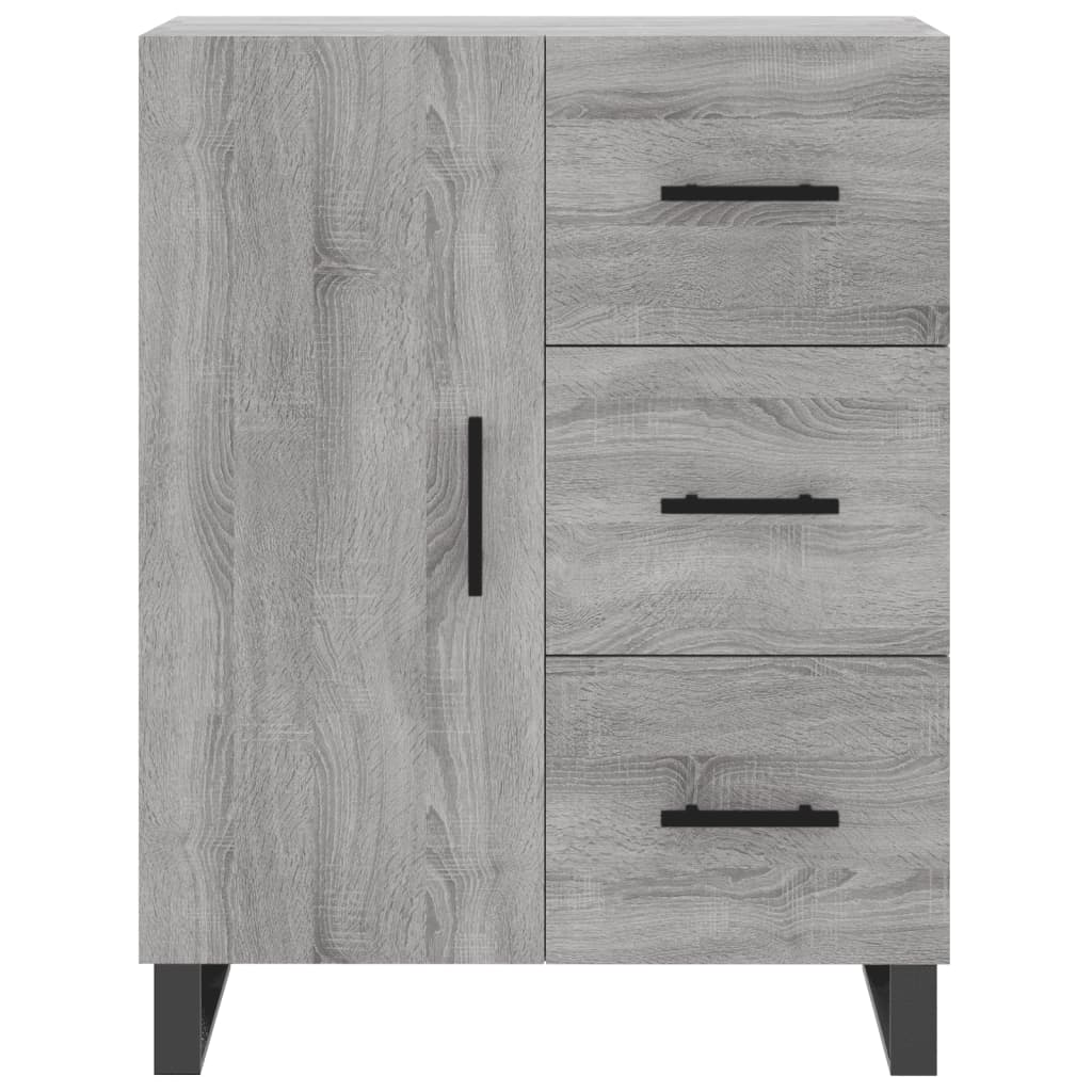 Hoge kast 69,5x34x180 cm bewerkt hout grijs sonoma eikenkleurig is nu te koop bij PeponiXL, paradijselijk wonen!