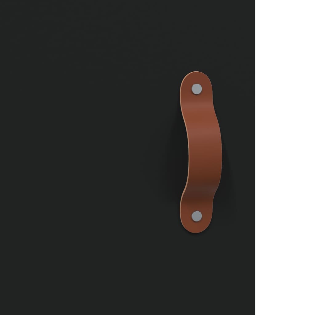 Hoge kast 69,5x34x180 cm bewerkt hout zwart is nu te koop bij PeponiXL, paradijselijk wonen!