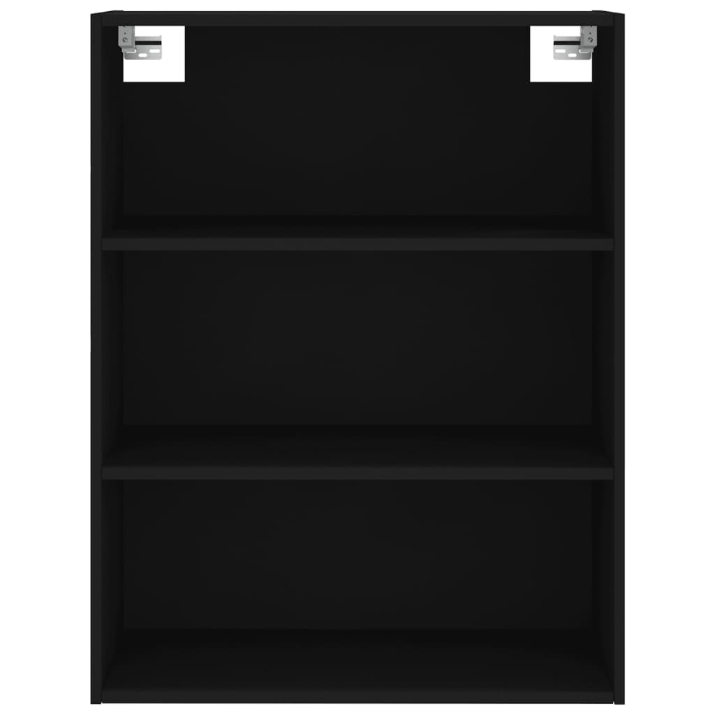 Hoge kast 69,5x34x180 cm bewerkt hout zwart is nu te koop bij PeponiXL, paradijselijk wonen!