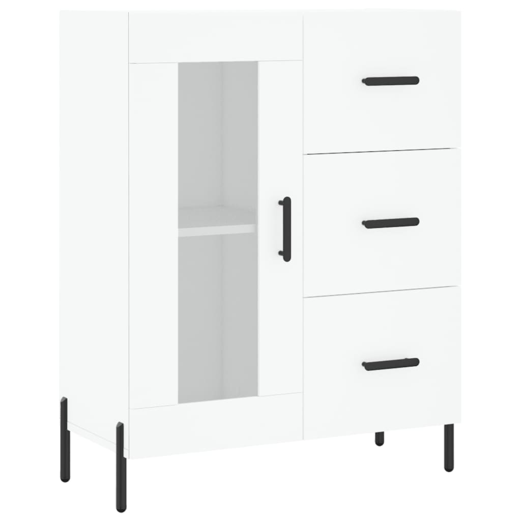 Hoge kast 69,5x34x180 cm bewerkt hout wit is nu te koop bij PeponiXL, paradijselijk wonen!