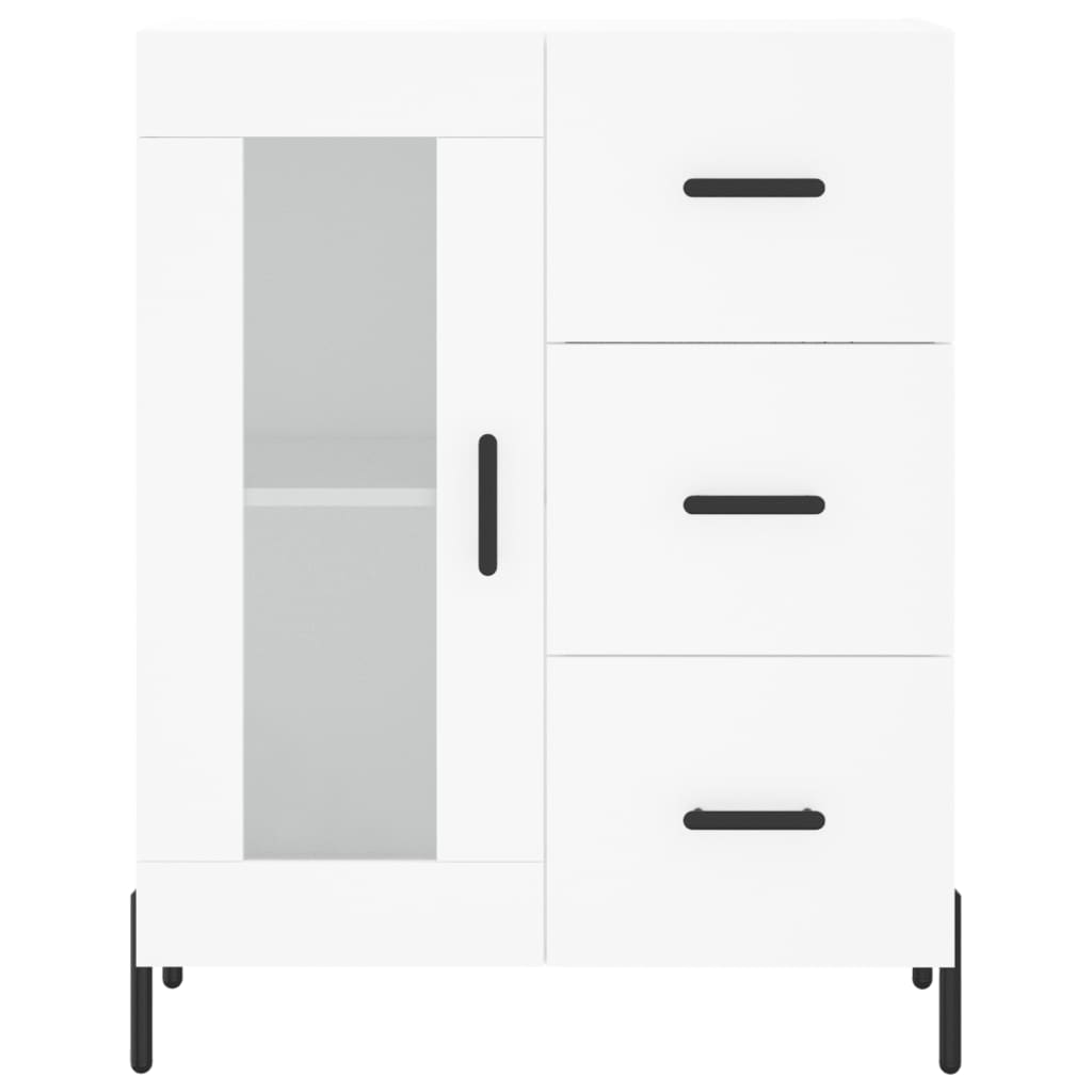 Hoge kast 69,5x34x180 cm bewerkt hout wit is nu te koop bij PeponiXL, paradijselijk wonen!