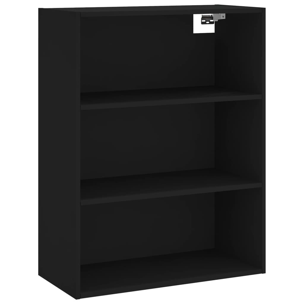 Hoge kast 69,5x34x180 cm bewerkt hout zwart is nu te koop bij PeponiXL, paradijselijk wonen!