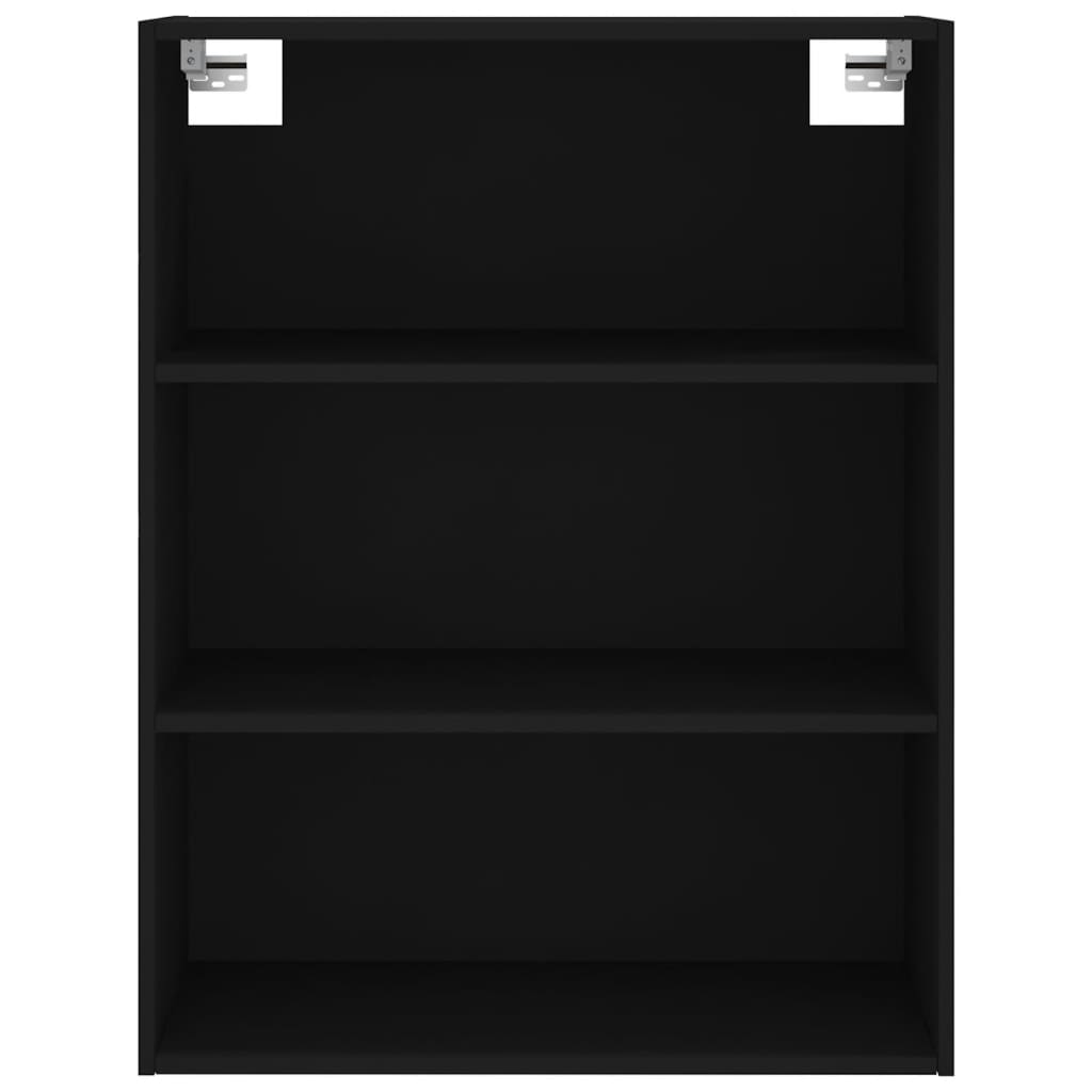 Hoge kast 69,5x34x180 cm bewerkt hout zwart is nu te koop bij PeponiXL, paradijselijk wonen!