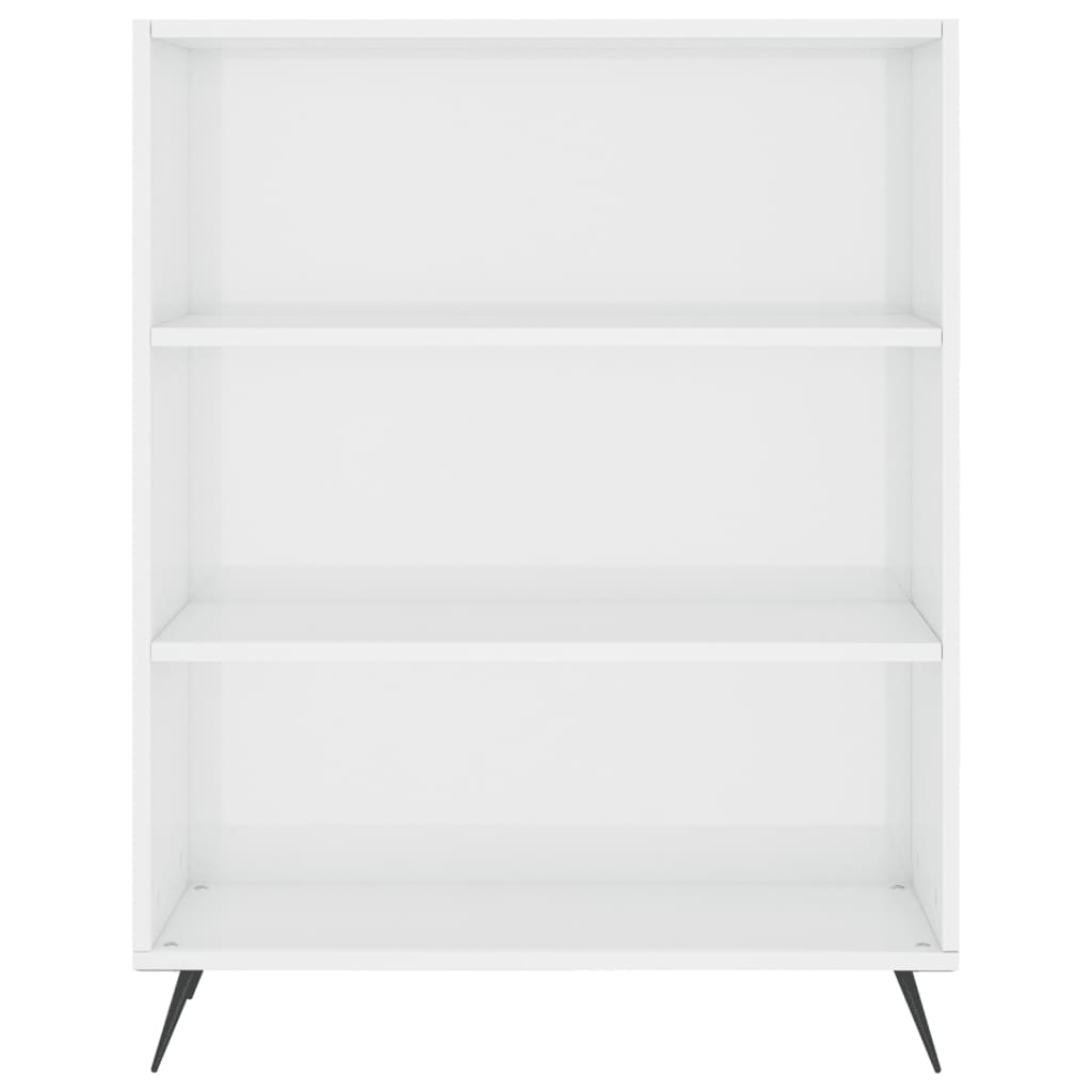Hoge kast 69,5x32,5x180 cm bewerkt hout hoogglans wit is nu te koop bij PeponiXL, paradijselijk wonen!