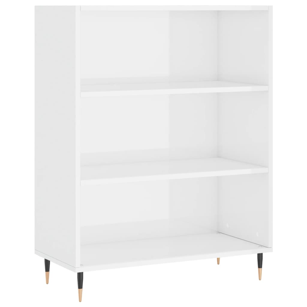 Hoge kast 69,5x32,5x180 cm bewerkt hout hoogglans wit is nu te koop bij PeponiXL, paradijselijk wonen!