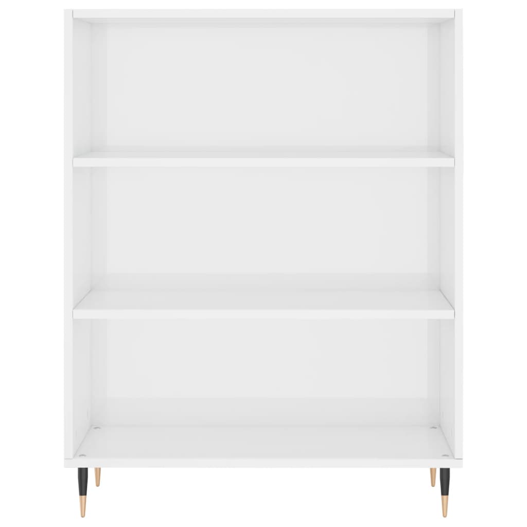 Hoge kast 69,5x32,5x180 cm bewerkt hout hoogglans wit is nu te koop bij PeponiXL, paradijselijk wonen!