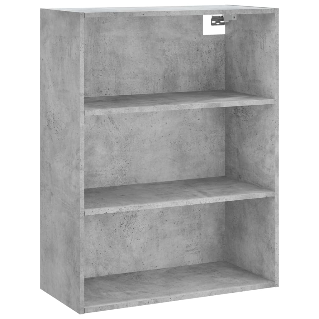 Hoge kast 69,5x32,5x180 cm bewerkt hout betongrijs is nu te koop bij PeponiXL, paradijselijk wonen!