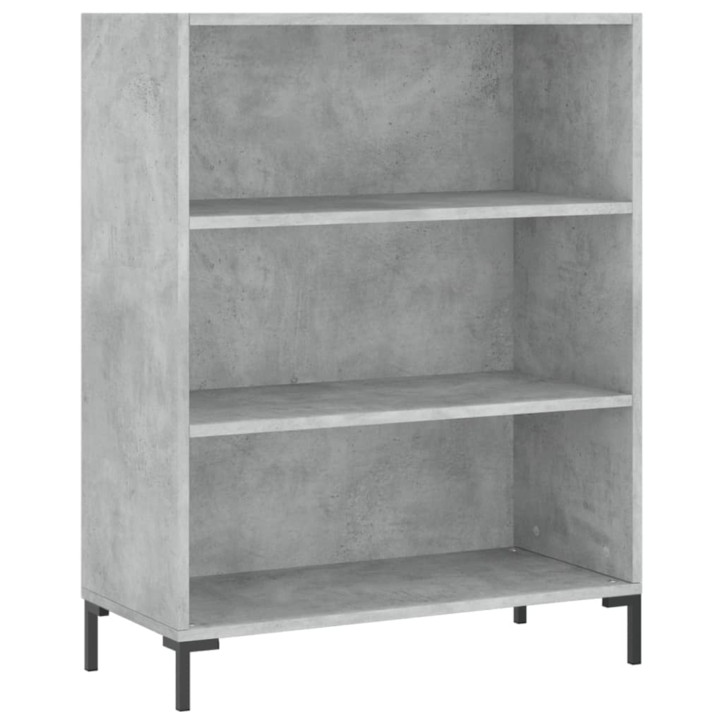 Hoge kast 69,5x32,5x180 cm bewerkt hout betongrijs is nu te koop bij PeponiXL, paradijselijk wonen!