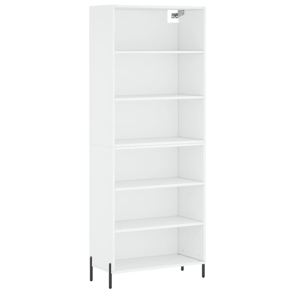 Hoge kast 69,5x32,5x180 cm bewerkt hout wit is nu te koop bij PeponiXL, paradijselijk wonen!