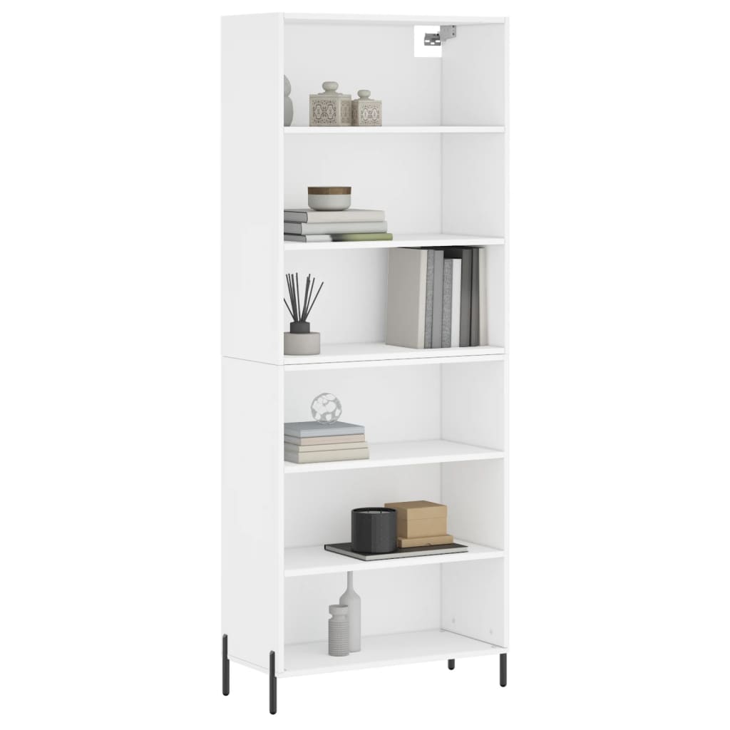 Hoge kast 69,5x32,5x180 cm bewerkt hout wit is nu te koop bij PeponiXL, paradijselijk wonen!