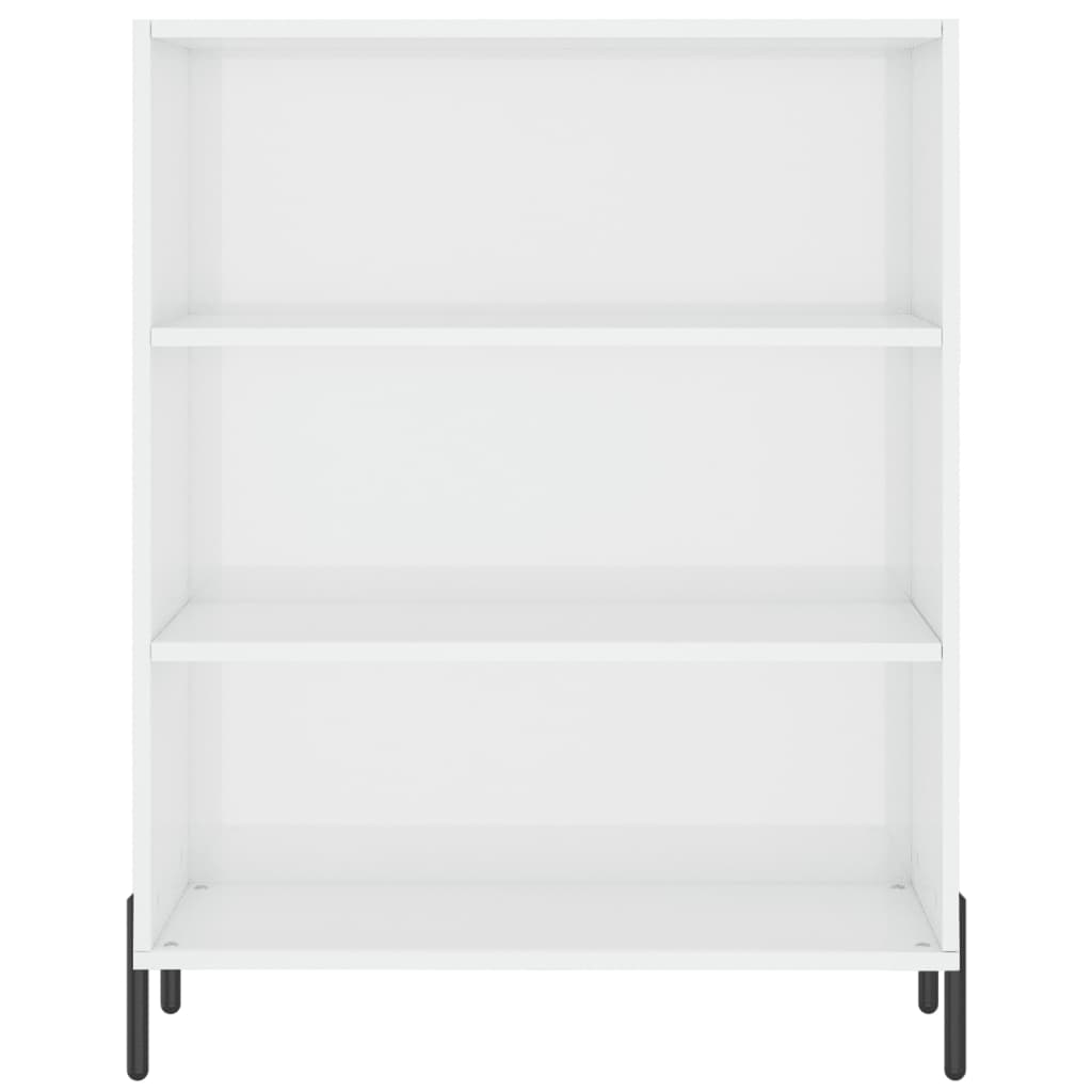 Hoge kast 69,5x32,5x180 cm bewerkt hout hoogglans wit is nu te koop bij PeponiXL, paradijselijk wonen!