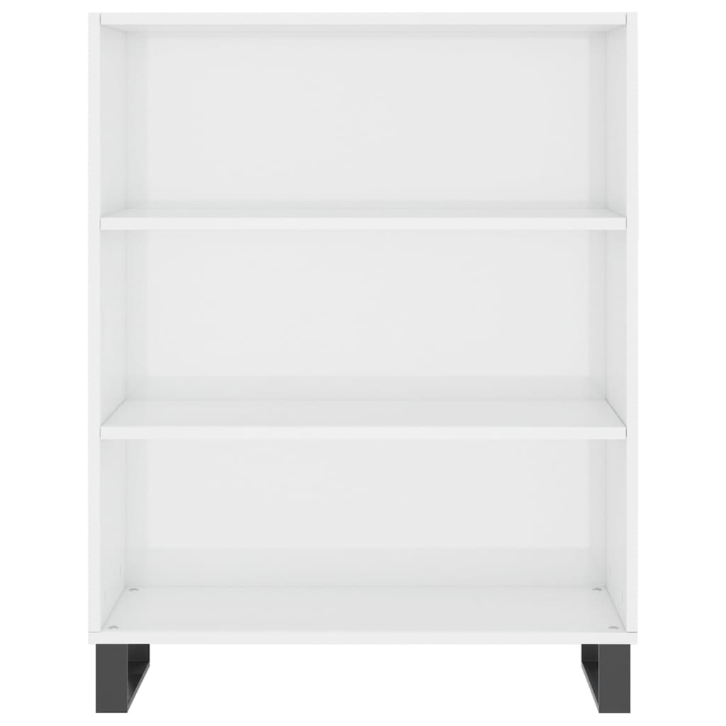 Hoge kast 69,5x32,5x180 cm bewerkt hout hoogglans wit is nu te koop bij PeponiXL, paradijselijk wonen!