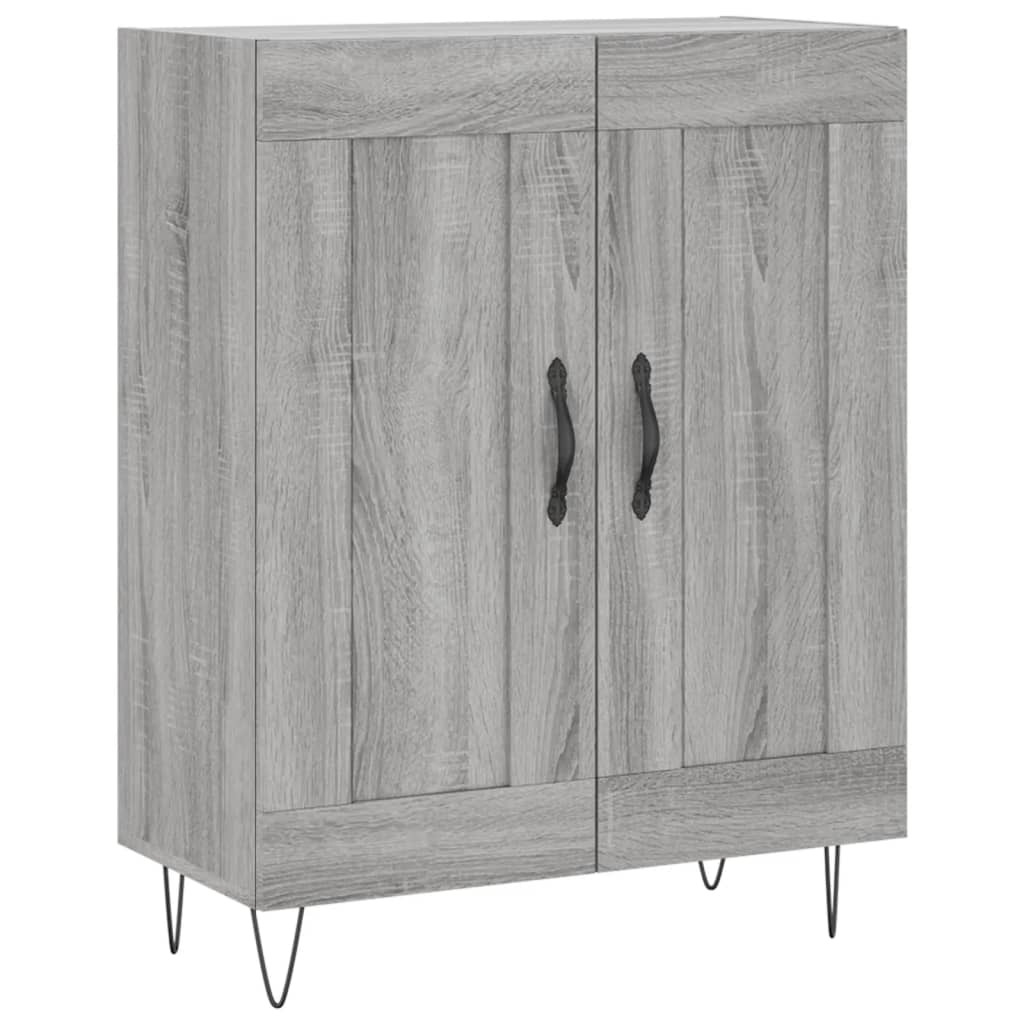 Hoge kast 69,5x34x180 cm bewerkt hout grijs sonoma eikenkleurig is nu te koop bij PeponiXL, paradijselijk wonen!