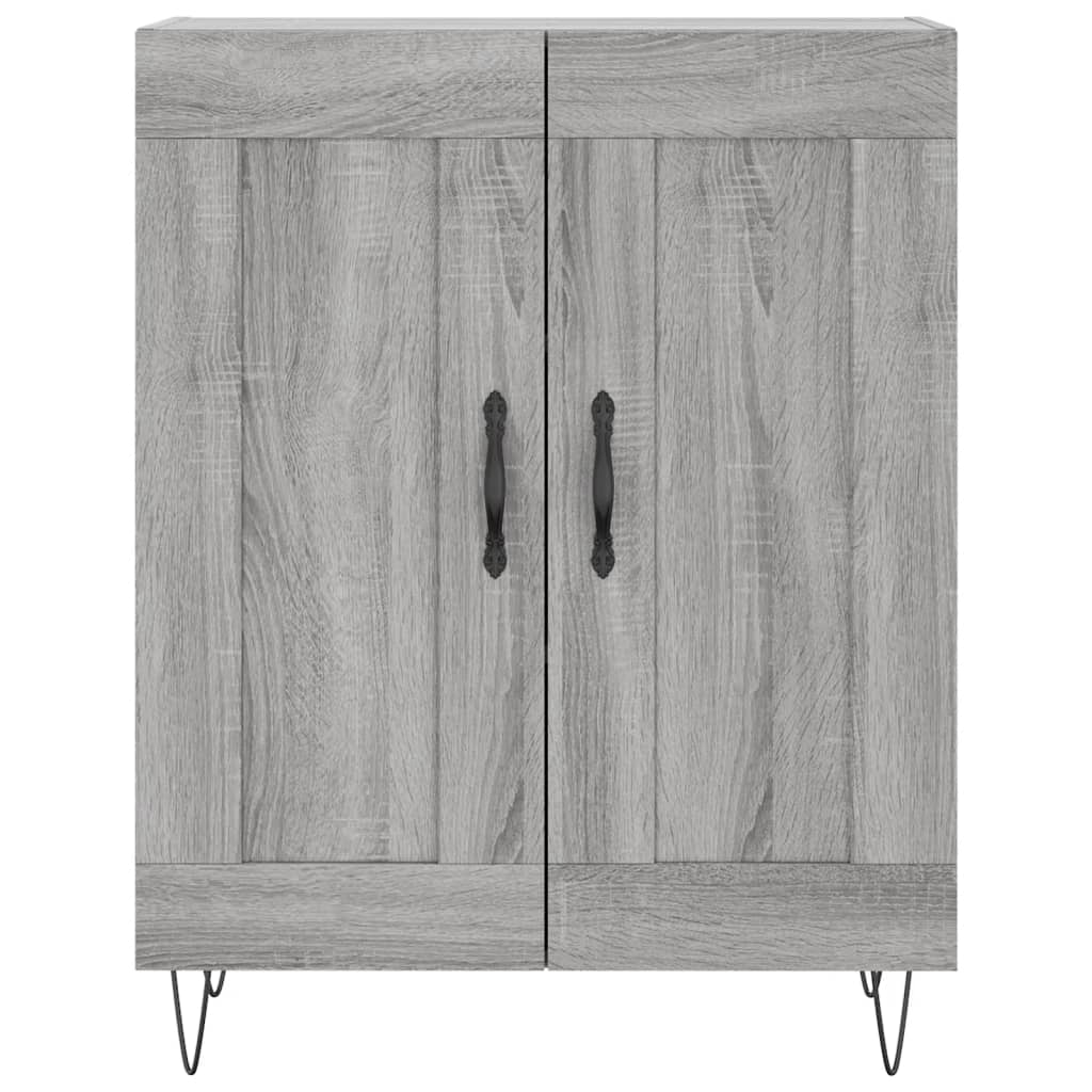 Hoge kast 69,5x34x180 cm bewerkt hout grijs sonoma eikenkleurig is nu te koop bij PeponiXL, paradijselijk wonen!