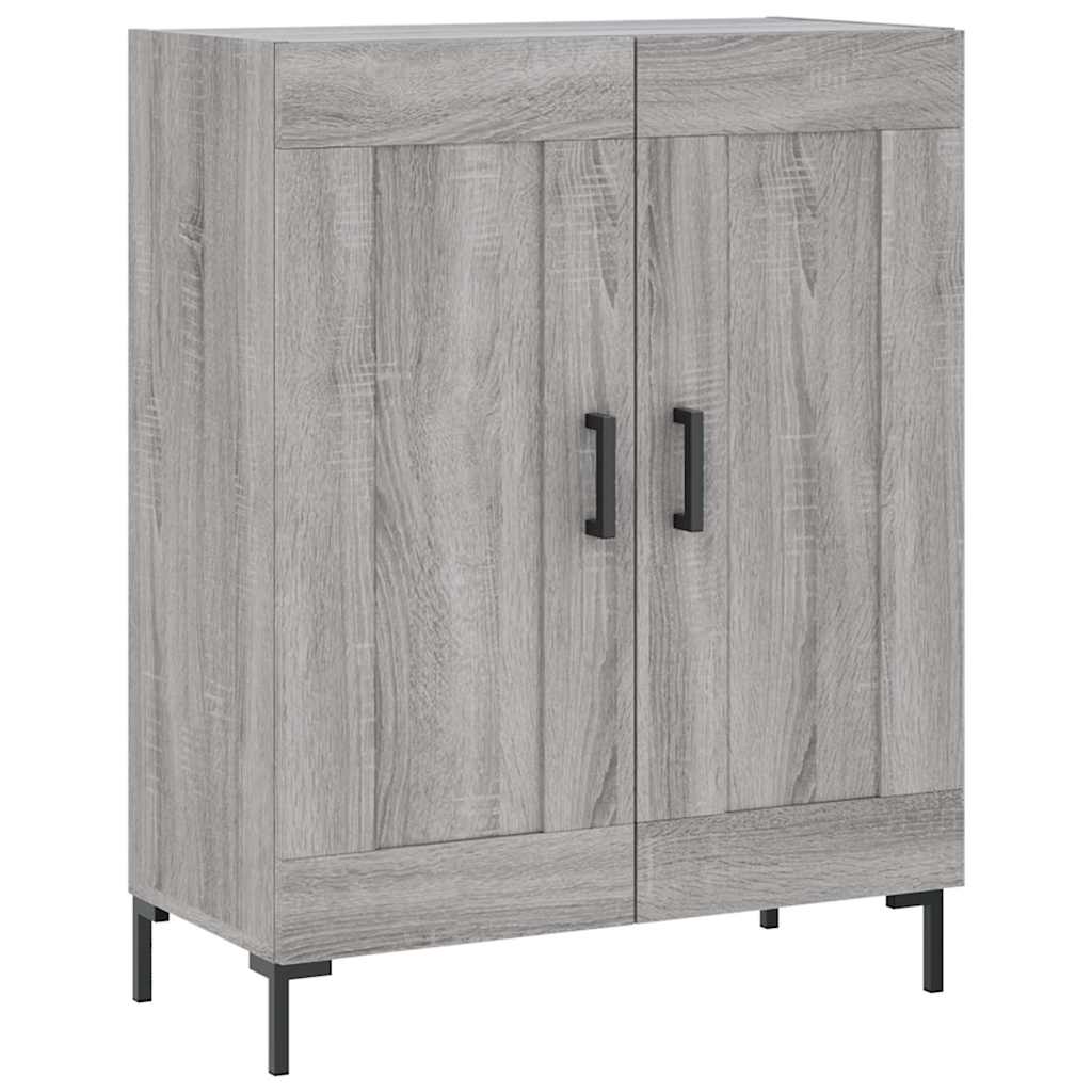 Hoge kast 69,5x34x180 cm bewerkt hout grijs sonoma eikenkleurig is nu te koop bij PeponiXL, paradijselijk wonen!