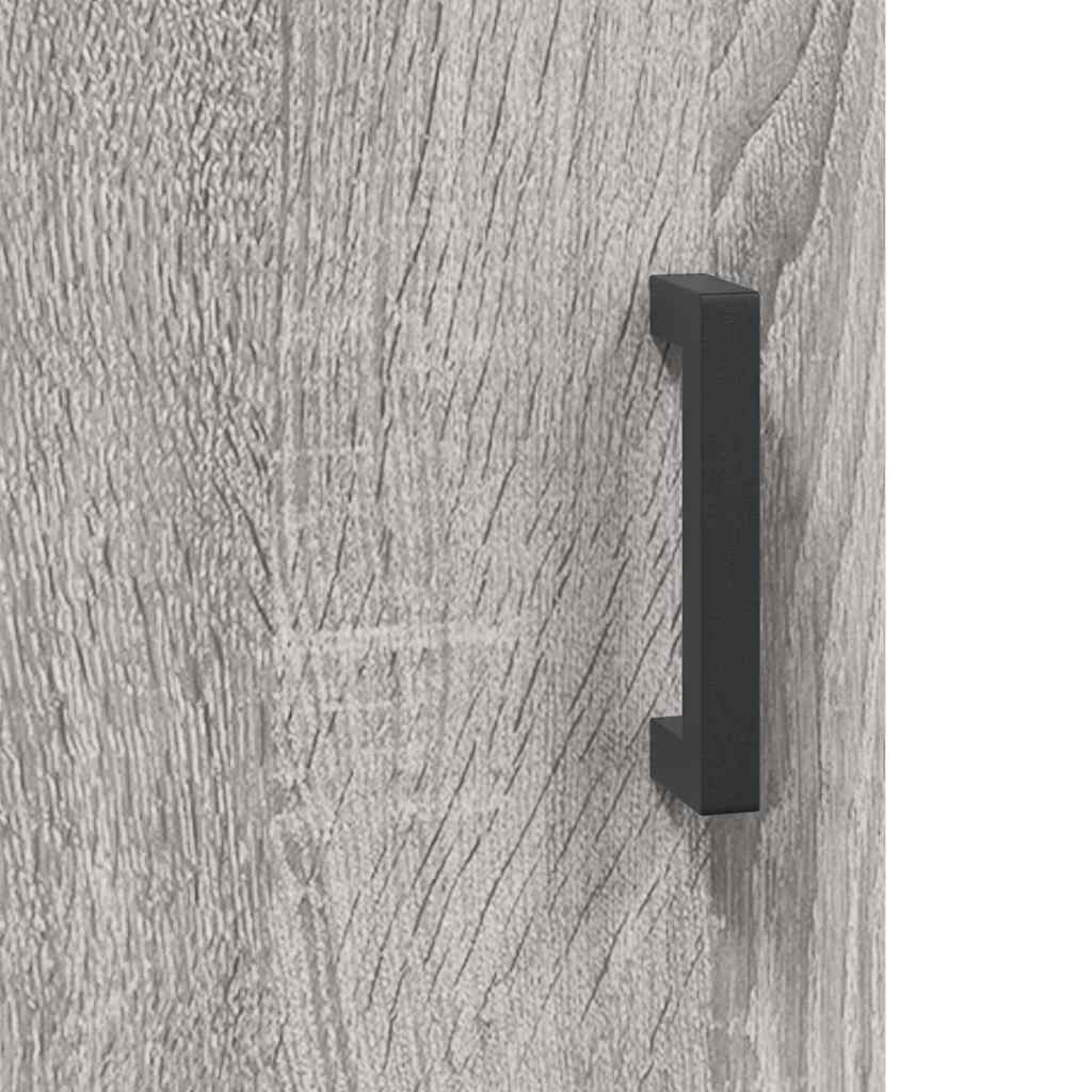Hoge kast 69,5x34x180 cm bewerkt hout grijs sonoma eikenkleurig is nu te koop bij PeponiXL, paradijselijk wonen!