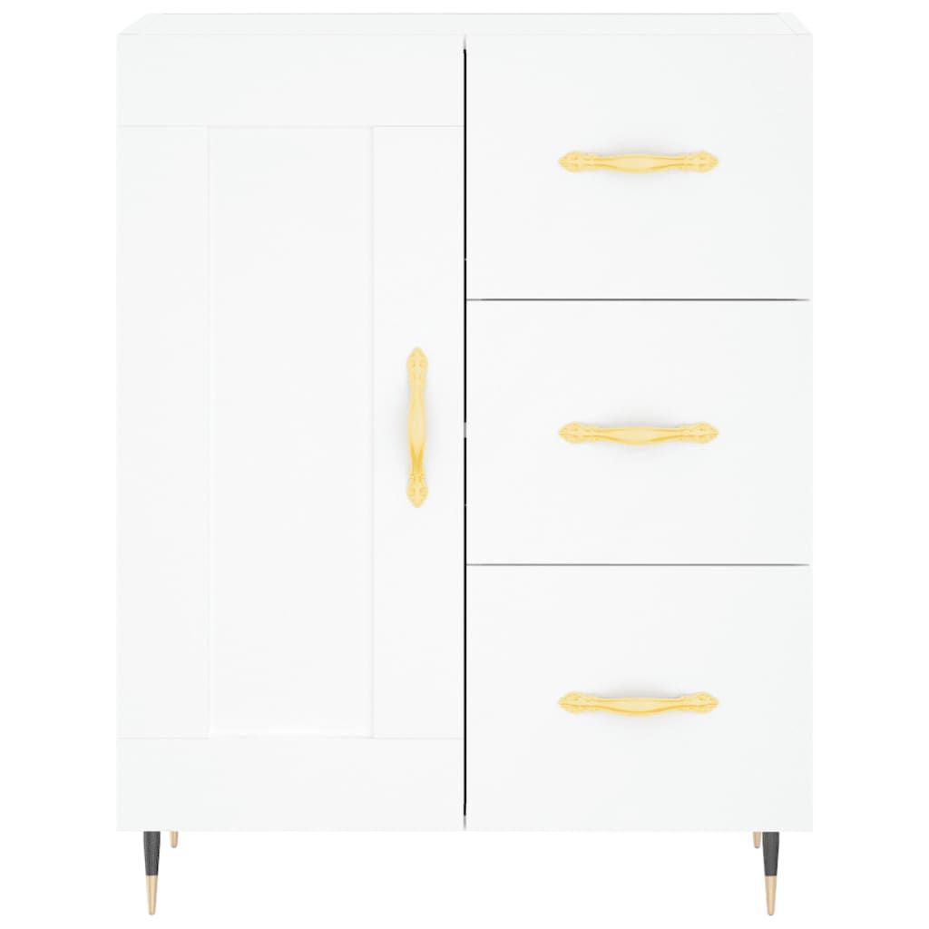 Hoge kast 69,5x34x180 cm bewerkt hout wit is nu te koop bij PeponiXL, paradijselijk wonen!