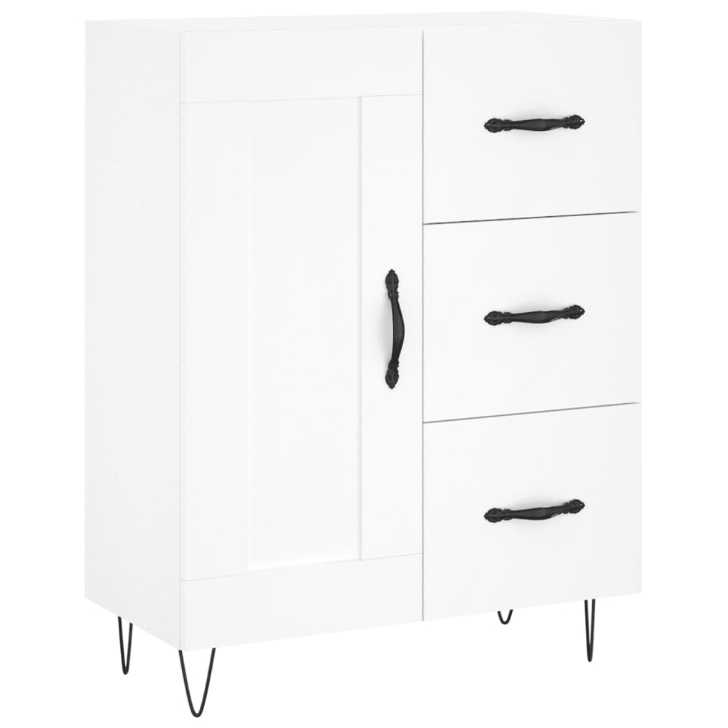 Hoge kast 69,5x34x180 cm bewerkt hout wit is nu te koop bij PeponiXL, paradijselijk wonen!