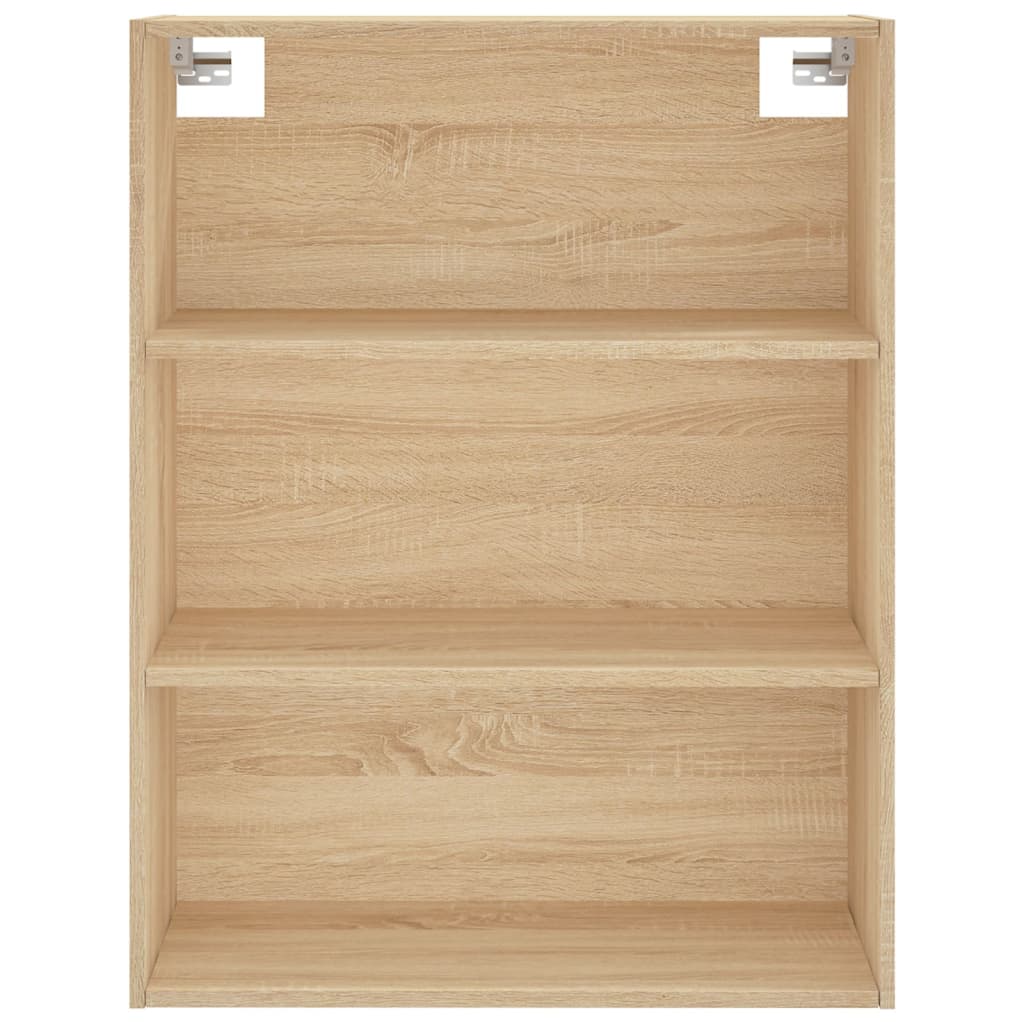 Hoge kast 69,5x34x180 cm bewerkt hout sonoma eikenkleurig is nu te koop bij PeponiXL, paradijselijk wonen!
