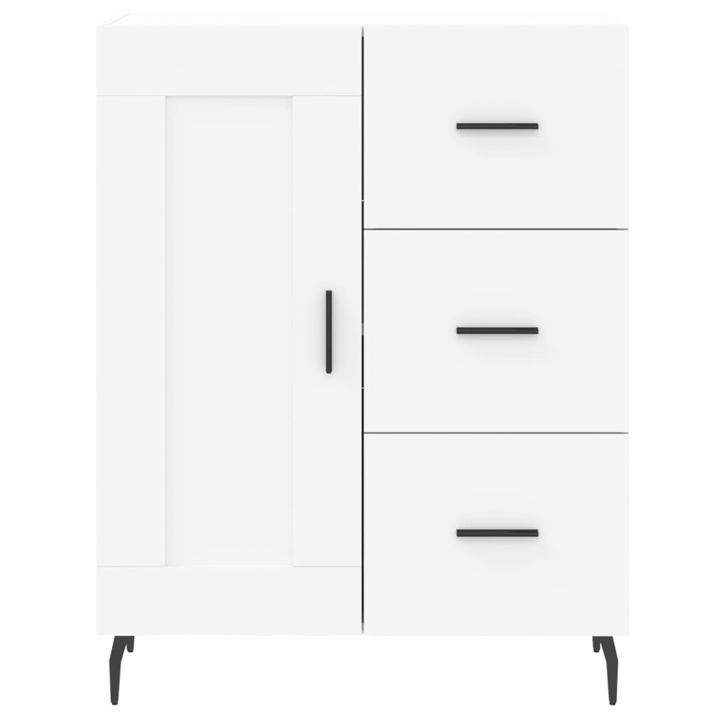 Hoge kast 69,5x34x180 cm bewerkt hout wit is nu te koop bij PeponiXL, paradijselijk wonen!