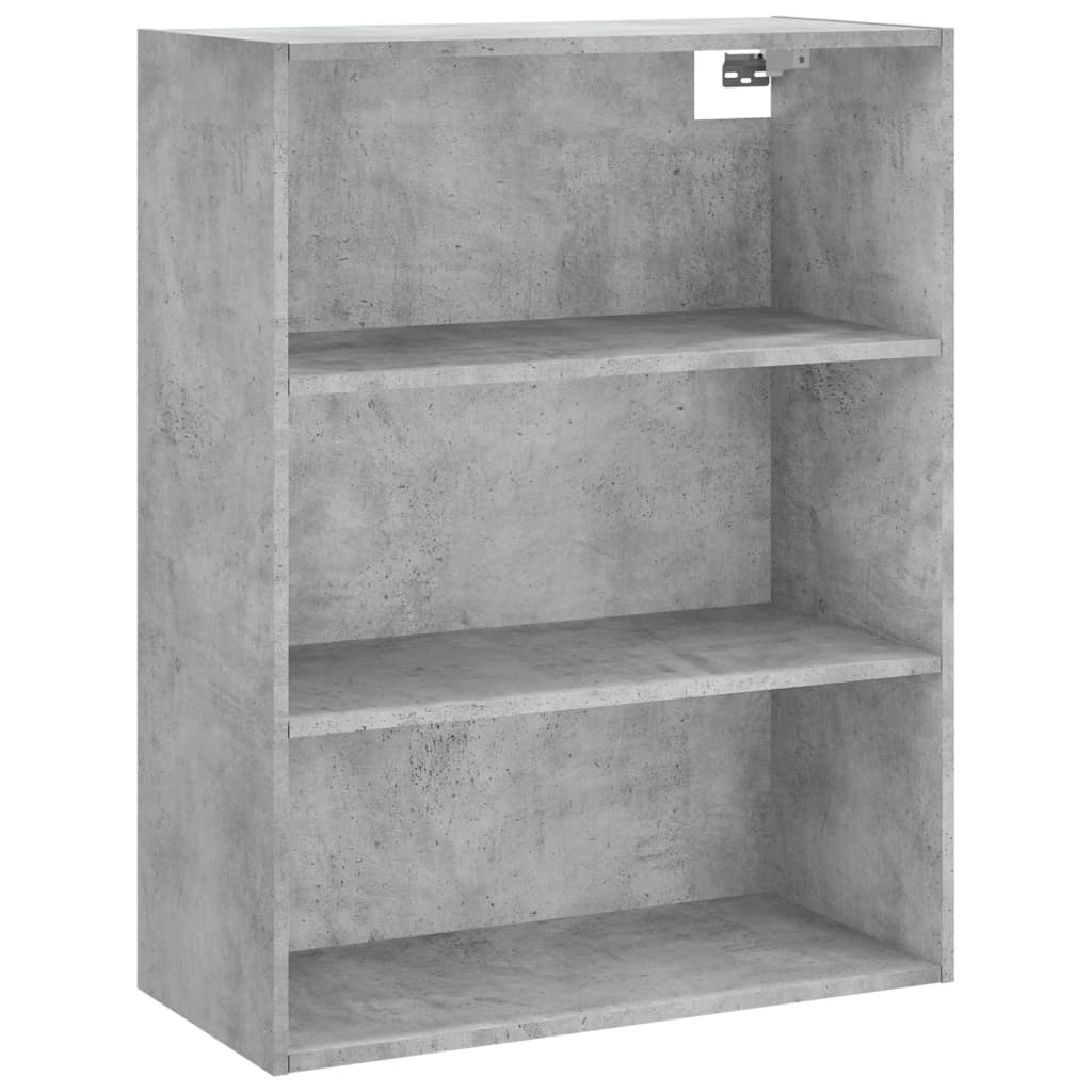 Hoge kast 69,5x34x180 cm bewerkt hout betongrijs is nu te koop bij PeponiXL, paradijselijk wonen!