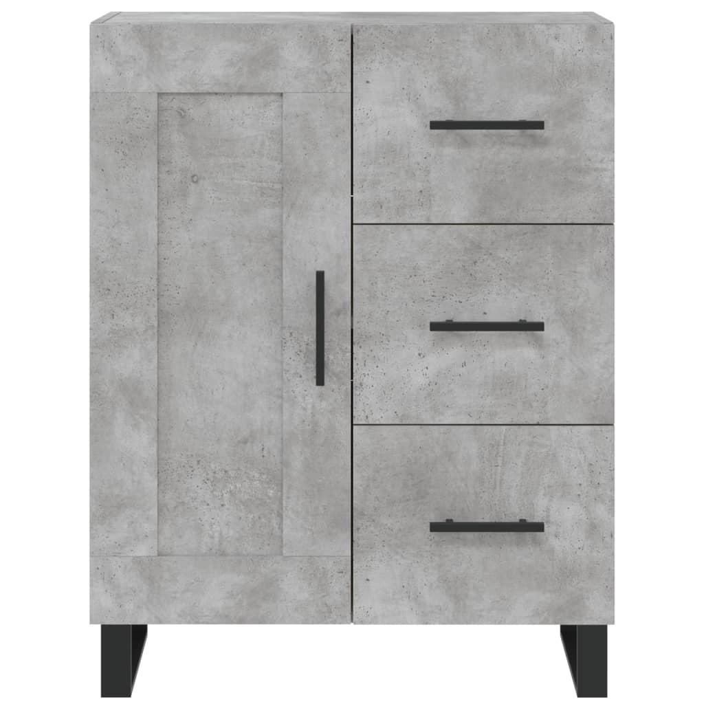 Hoge kast 69,5x34x180 cm bewerkt hout betongrijs is nu te koop bij PeponiXL, paradijselijk wonen!