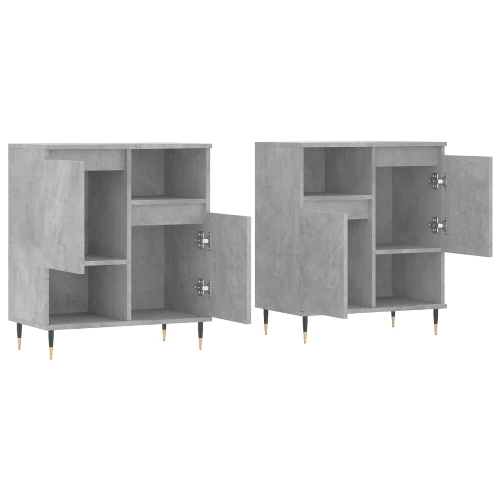 Dressoirs 2 st bewerkt hout betongrijs is nu te koop bij PeponiXL, paradijselijk wonen!