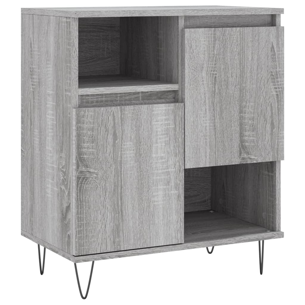 Dressoirs 2 st bewerkt hout grijs sonoma eikenkleurig is nu te koop bij PeponiXL, paradijselijk wonen!