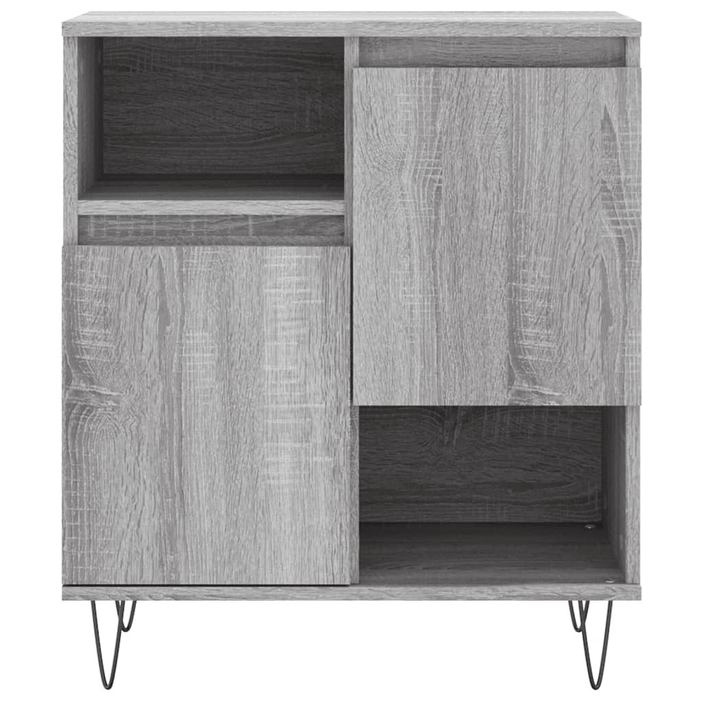 Dressoirs 2 st bewerkt hout grijs sonoma eikenkleurig is nu te koop bij PeponiXL, paradijselijk wonen!