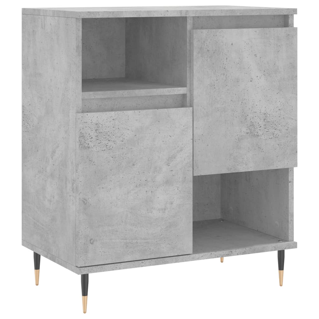 Dressoirs 3 st bewerkt hout betongrijs is nu te koop bij PeponiXL, paradijselijk wonen!