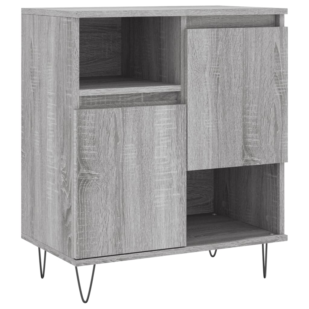 Dressoirs 3 st bewerkt hout grijs sonoma eikenkleurig is nu te koop bij PeponiXL, paradijselijk wonen!