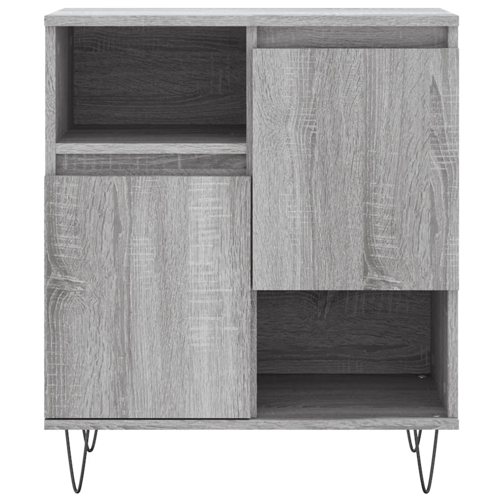Dressoirs 3 st bewerkt hout grijs sonoma eikenkleurig is nu te koop bij PeponiXL, paradijselijk wonen!