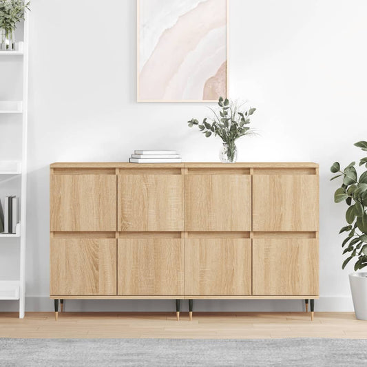 Dressoirs 2 st bewerkt hout sonoma eikenkleurig is nu te koop bij PeponiXL, paradijselijk wonen!