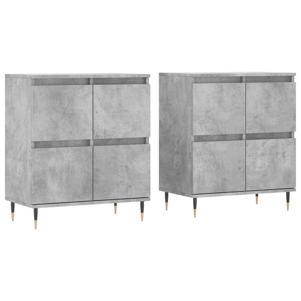 Dressoirs 2 st bewerkt hout betongrijs is nu te koop bij PeponiXL, paradijselijk wonen!