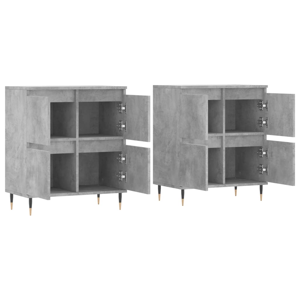 Dressoirs 2 st bewerkt hout betongrijs is nu te koop bij PeponiXL, paradijselijk wonen!