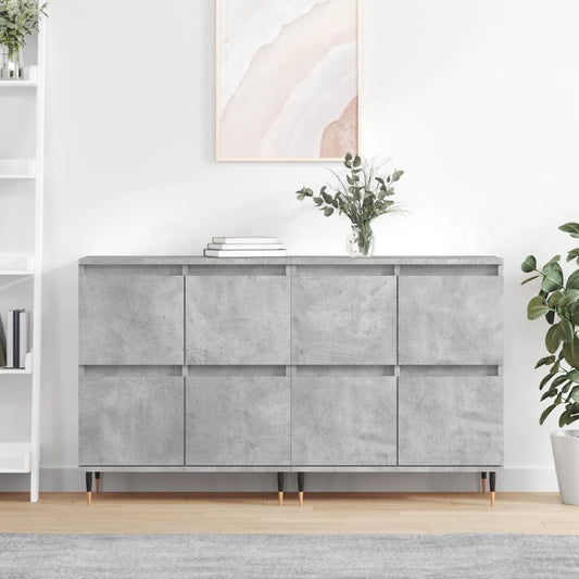 Dressoirs 2 st bewerkt hout betongrijs is nu te koop bij PeponiXL, paradijselijk wonen!