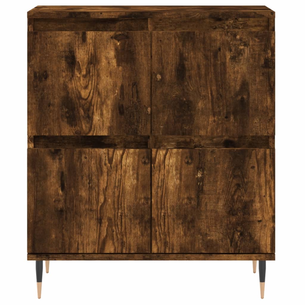 Dressoirs 2 st bewerkt hout gerookt eikenkleurig is nu te koop bij PeponiXL, paradijselijk wonen!