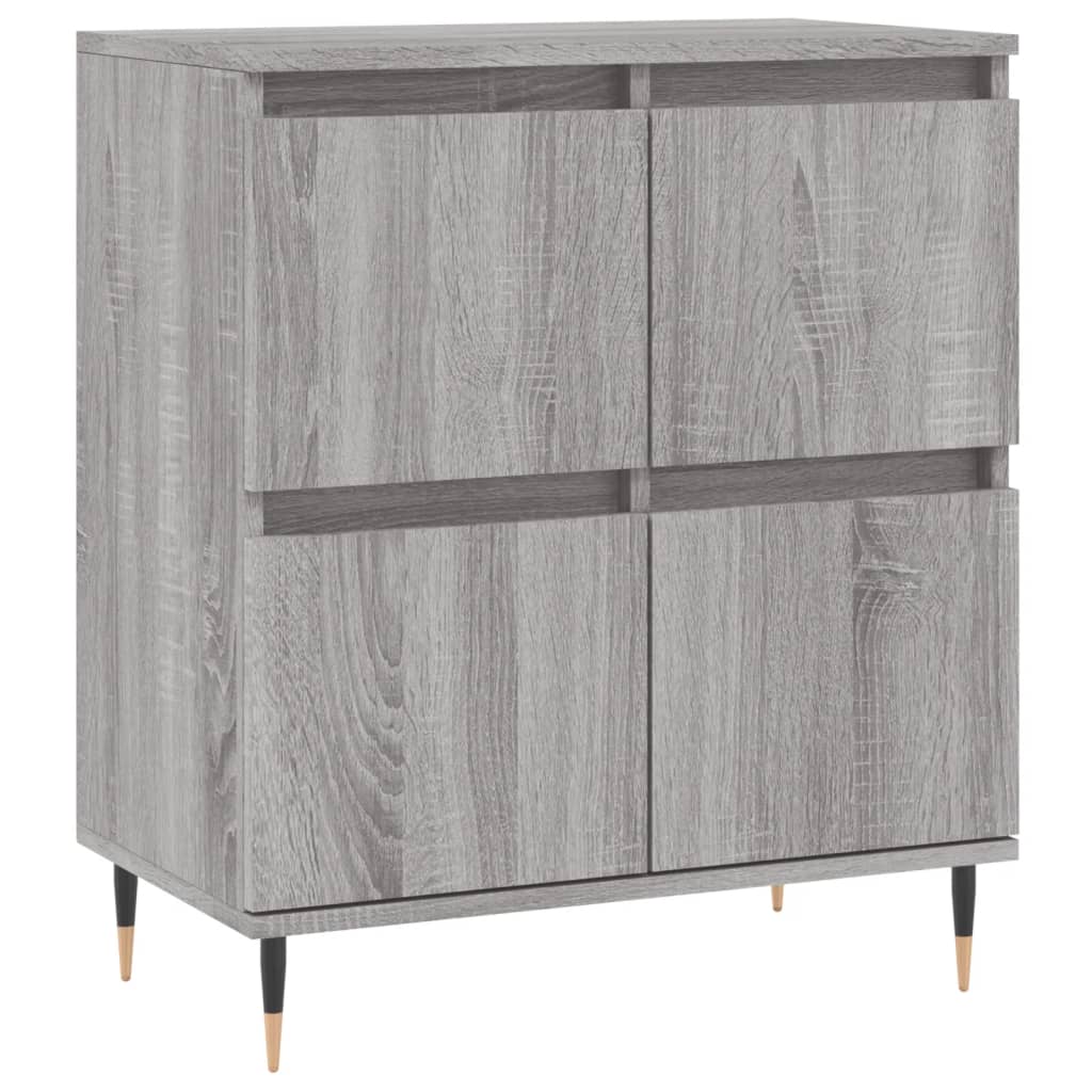 Dressoirs 2 st bewerkt hout grijs sonoma eikenkleurig is nu te koop bij PeponiXL, paradijselijk wonen!